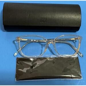 MUSE Elite 35-000222 Clear / Gold Eyeglass Frames 53-16-145